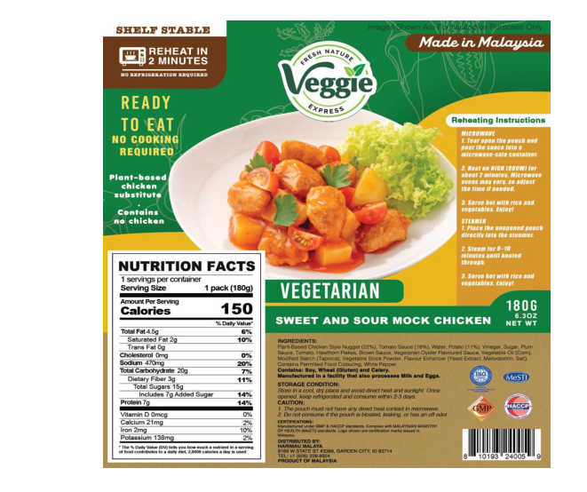 Vegetarian Sweet & Sour Mock Chicken